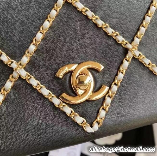 Good Quality Chanel flap bag AS2383 black & White