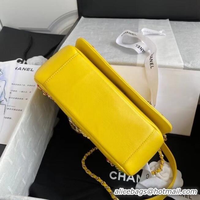 Super Quality Chanel flap bag AS2383 yellow & Multicolor