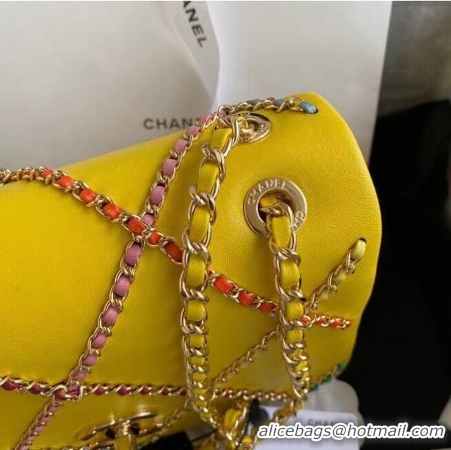 Super Quality Chanel flap bag AS2383 yellow & Multicolor