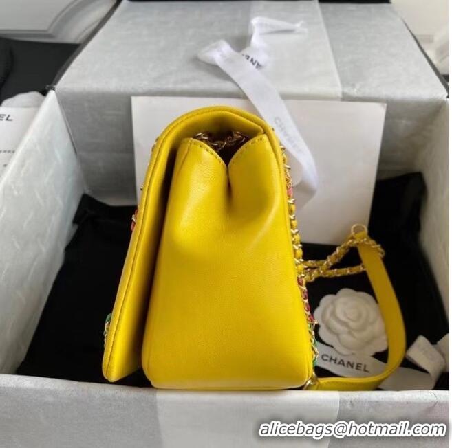 Super Quality Chanel flap bag AS2383 yellow & Multicolor