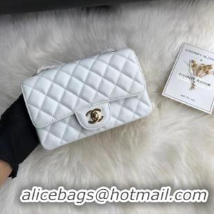 Market Sells Chanel Mini Flap Bag Grained Calfskin A1116 White Gold