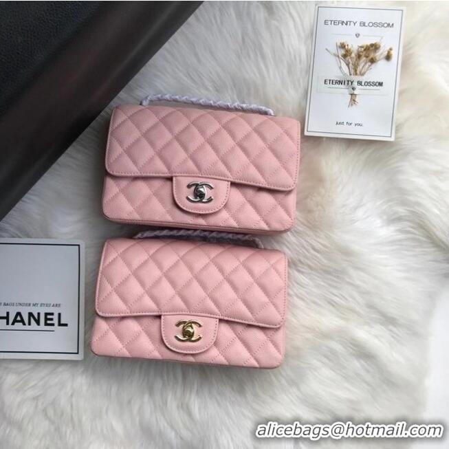 Popular Style Chanel mini flap bag Grained Calfskin A1116 Pink Gold