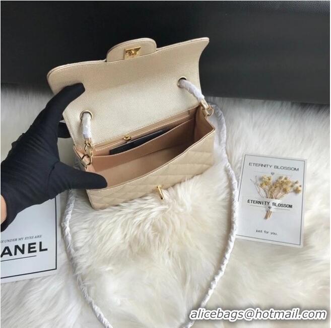 Best Price Chanel mini flap bag Grained Calfskin A1116 Gold