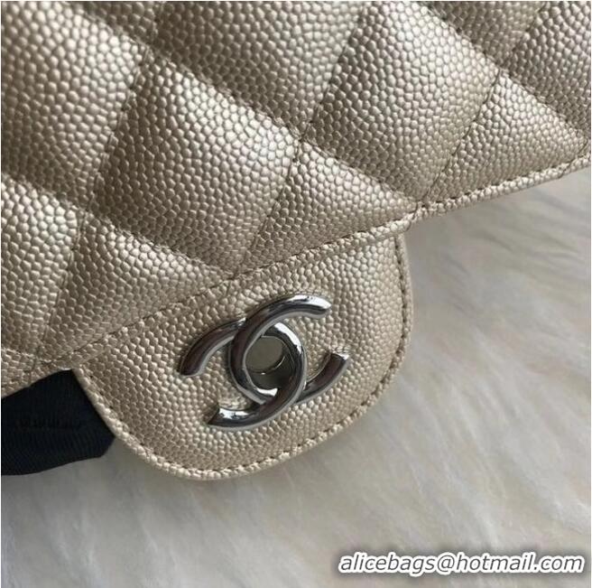 Cheapest Grade Chanel mini flap bag Grained Calfskin A1116 Silver