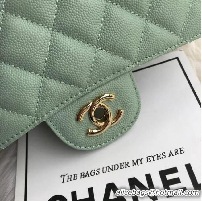 Market Sells Chanel mini flap bag Grained Calfskin A1116 light green Gold