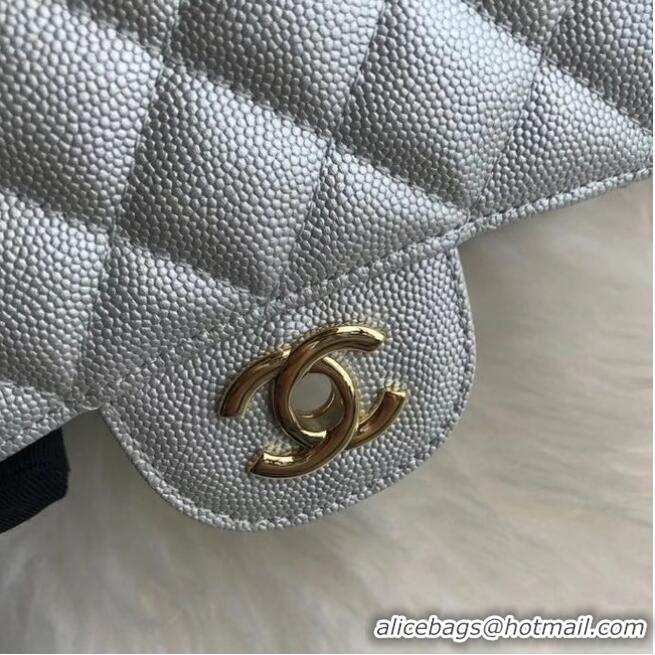 Particularly Recommended Chanel mini flap bag Grained Calfskin A1116 silver