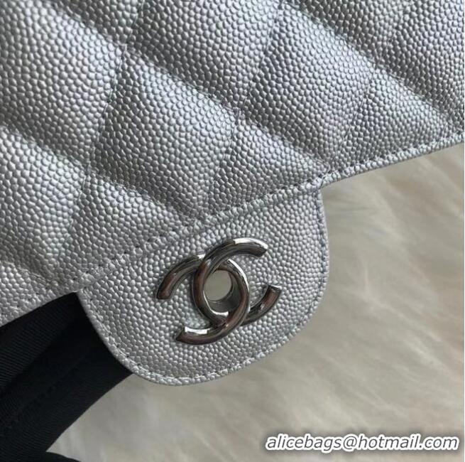 Particularly Recommended Chanel mini flap bag Grained Calfskin A1116 silver