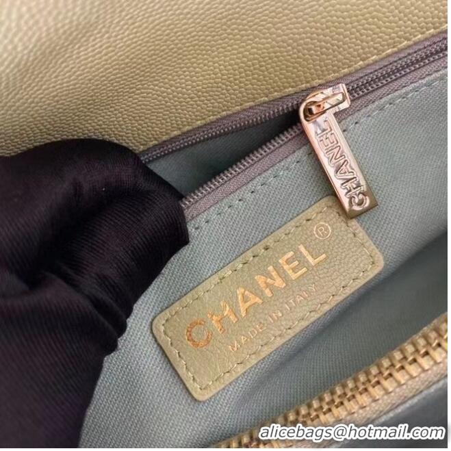 Good Product Chanel coco flap bag with top handle A92991 Avocado Green