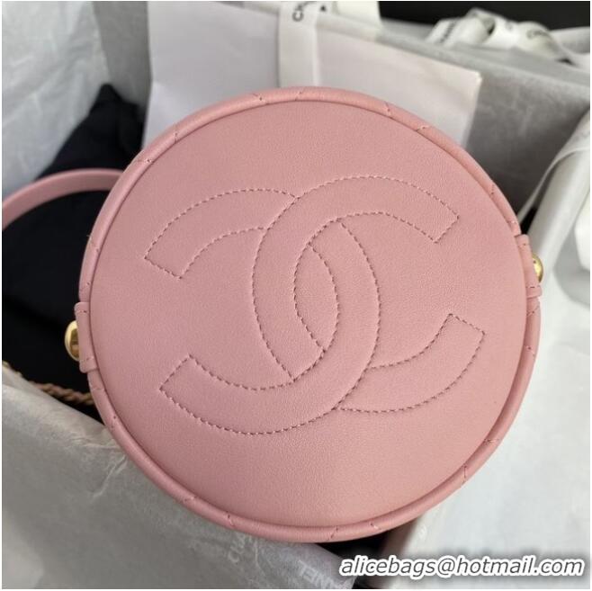 Buy Inexpensive Chanel drawstring bag Lambskin & Gold Metal AS6695 pink