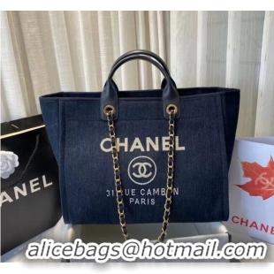 Best Price Chanel large shopping bag A66941 royal blue