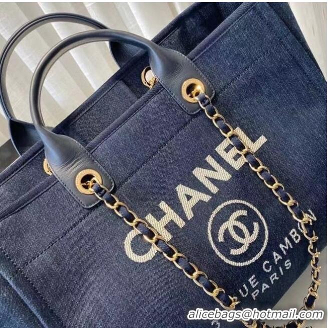 Best Price Chanel large shopping bag A66941 royal blue