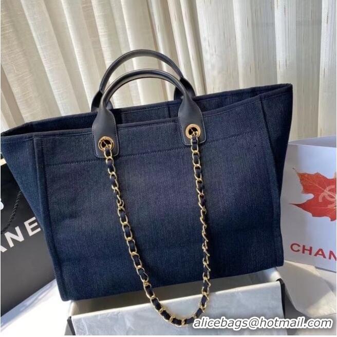 Best Price Chanel large shopping bag A66941 royal blue