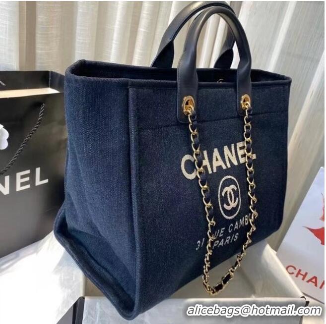 Best Price Chanel large shopping bag A66941 royal blue