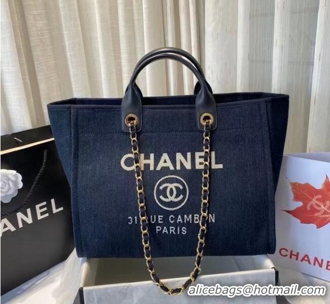 Best Price Chanel large shopping bag A66941 royal blue