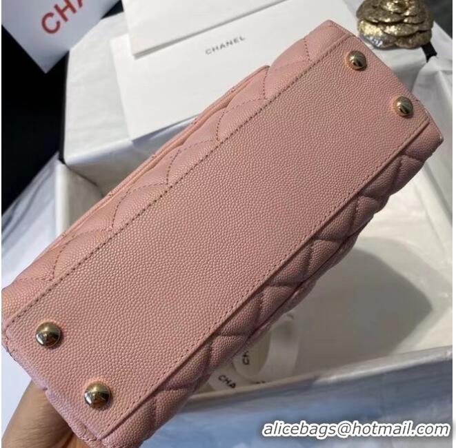 Buy Fashionable Chanel flap bag with top handle A92990 pink