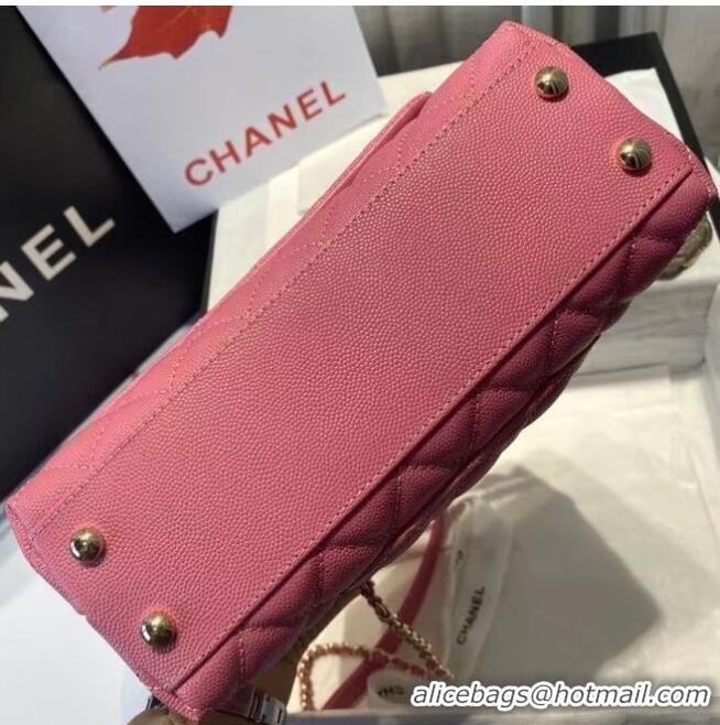 Unique Style Chanel flap bag with top handle A92990 rose