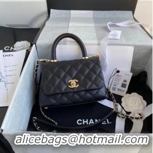 Good Taste Chanel coco mini flap bag with top handle AS2215 black