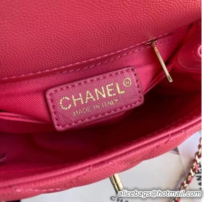 Buy Discount Chanel coco mini flap bag with top handle AS2215 rose