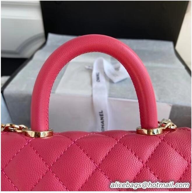 Buy Discount Chanel coco mini flap bag with top handle AS2215 rose