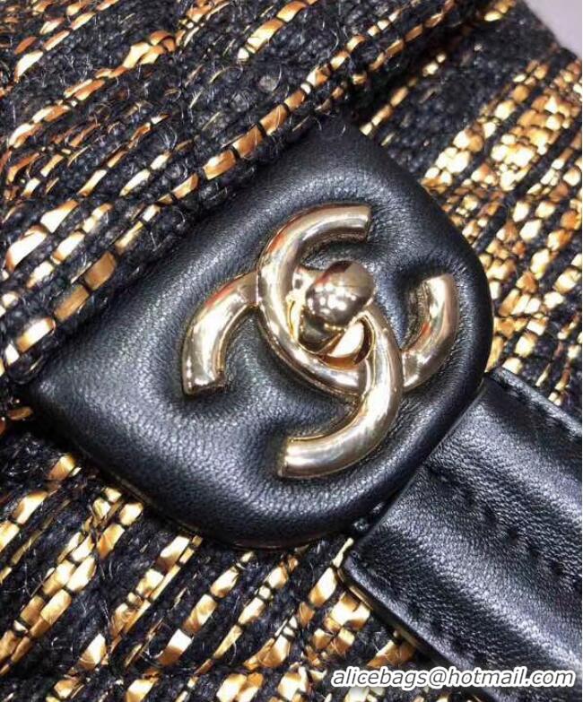 Discount CHANEL Tweed small Backpack & gold-Tone Metal 69964 black