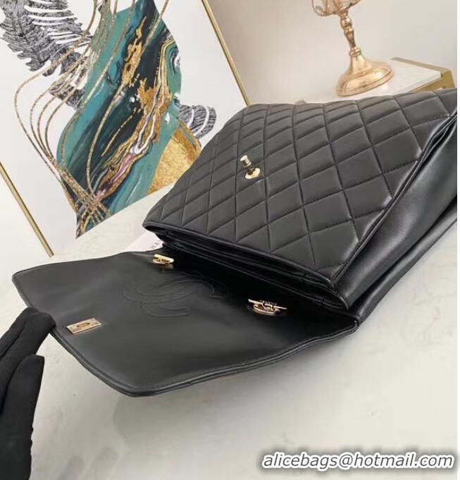 Shop Cheap Chanel coco flap bag with top handle A92237 black