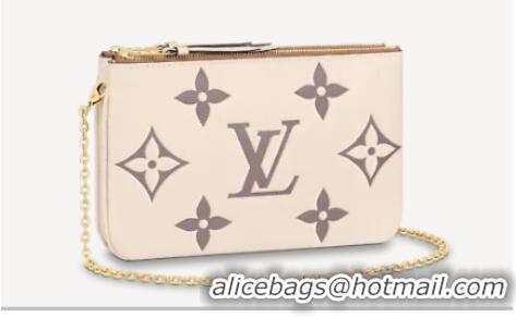 Top Quality Louis vuitton DOUBLE ZIP POCHETTE M80084 Cream