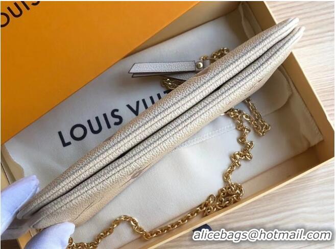 Top Quality Louis vuitton DOUBLE ZIP POCHETTE M80084 Cream