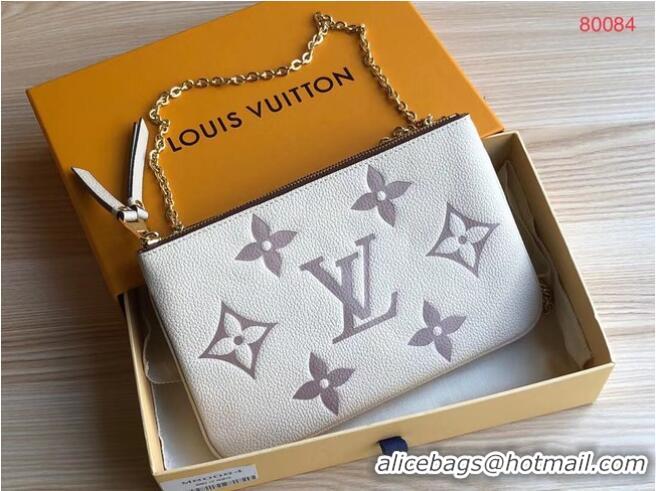 Top Quality Louis vuitton DOUBLE ZIP POCHETTE M80084 Cream