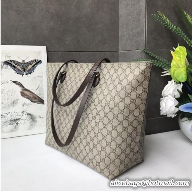 Low Cost Gucci GG Supreme canvas medium tote bag 547974 brown