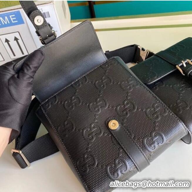 Super Quality Gucci GG embossed belt bag 631339 black