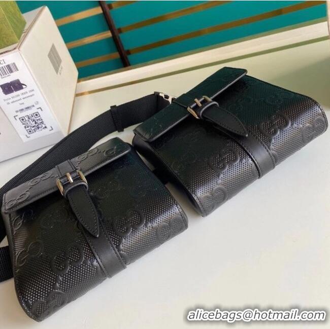 Super Quality Gucci GG embossed belt bag 631339 black