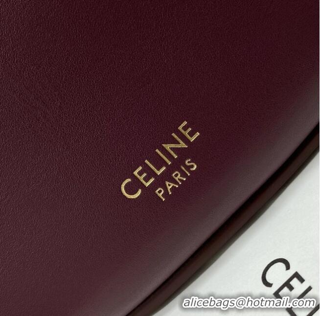 Most Popular Celine BUCKET BAG IN SHINY CALFSKIN 193043 Burgundy