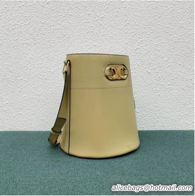 Luxury Classic Celine BUCKET BAG IN SHINY CALFSKIN 193043 cream