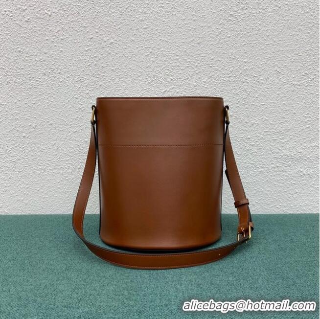 Affordable Price Celine BUCKET BAG IN SHINY CALFSKIN 193043 brown