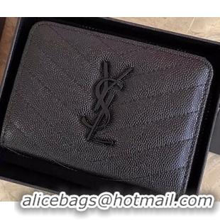 Traditional Specials YSL Wallet Original Leather Y6978 Black