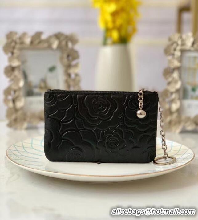 Unique Style Chanel zipped wallet Goatskin AP31504-1 Black