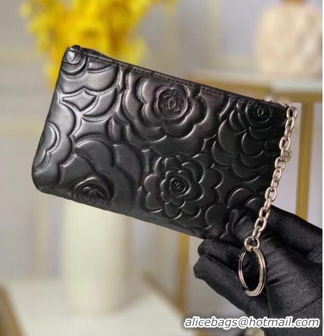 Unique Style Chanel zipped wallet Goatskin AP31504-1 Black