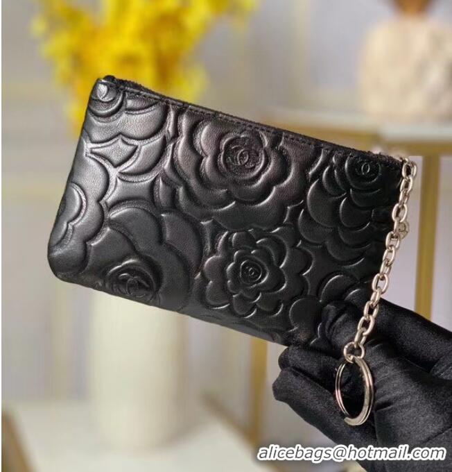 Unique Style Chanel zipped wallet Goatskin AP31504-1 Black