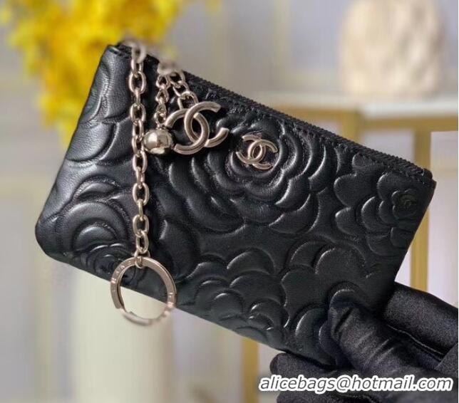 Unique Style Chanel zipped wallet Goatskin AP31504-1 Black