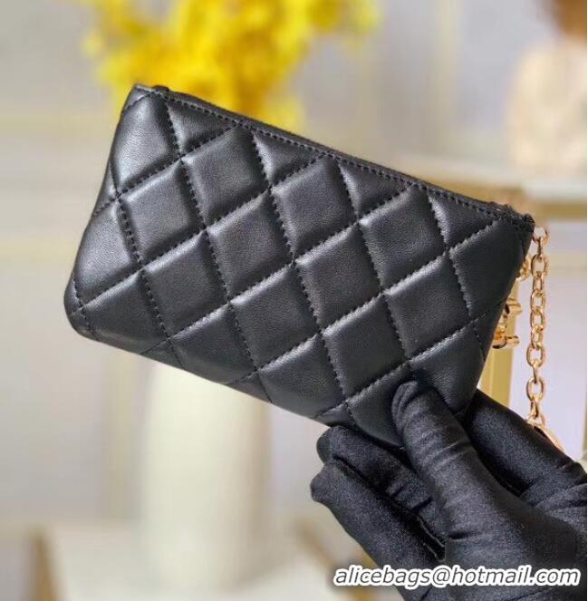 Top Quality Chanel zipped wallet Goatskin AP31504-4 Black