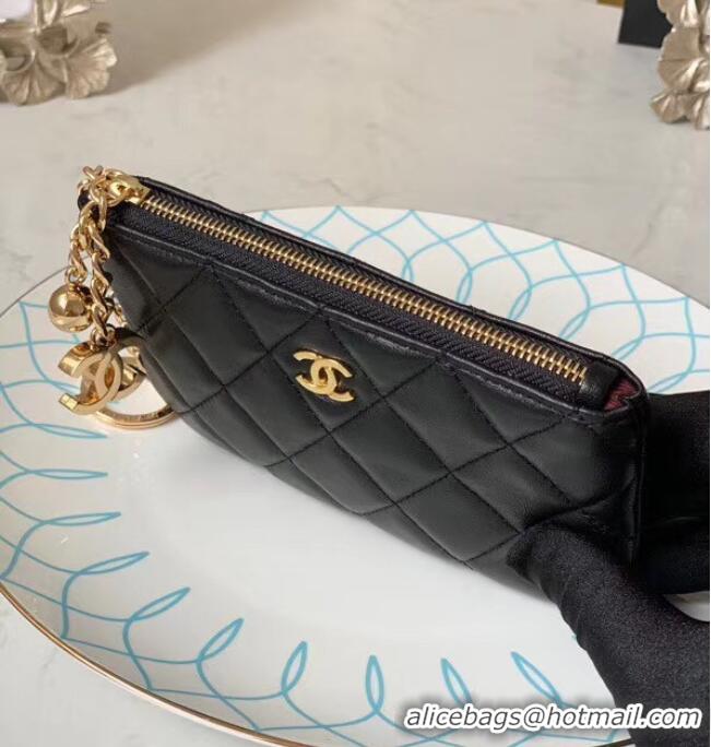 Top Quality Chanel zipped wallet Goatskin AP31504-4 Black