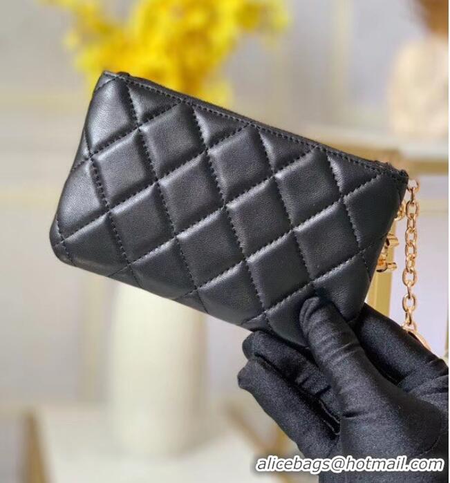 Top Quality Chanel zipped wallet Goatskin AP31504-4 Black