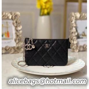 Unique Style Chanel zipped wallet Goatskin AP31504-7 Black