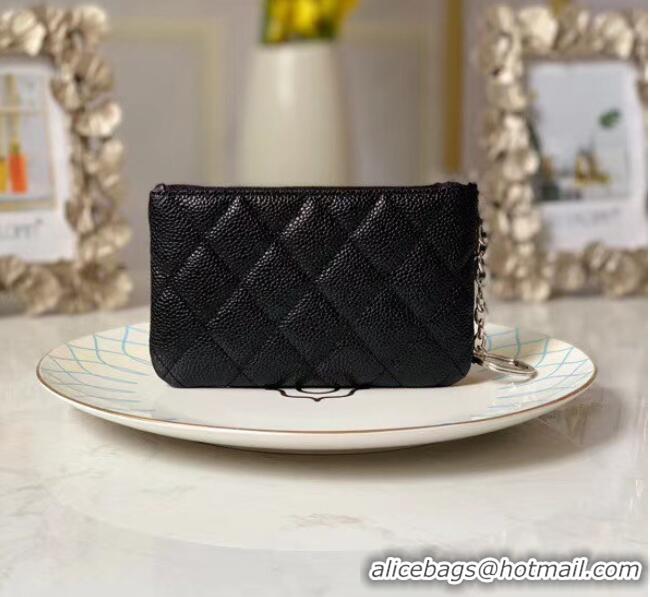 Unique Style Chanel zipped wallet Goatskin AP31504-7 Black