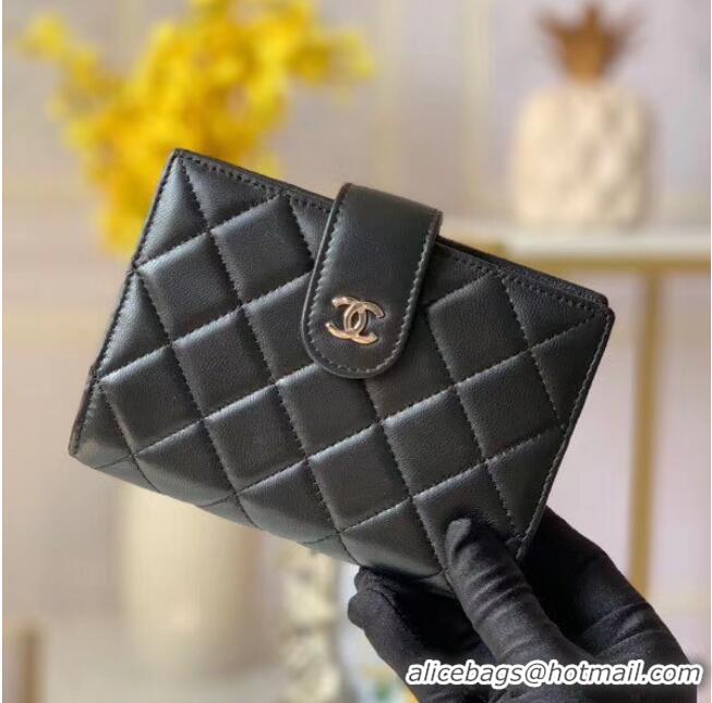 Buy Discount CHANEL sheepskin notebook & Wallet A012 black