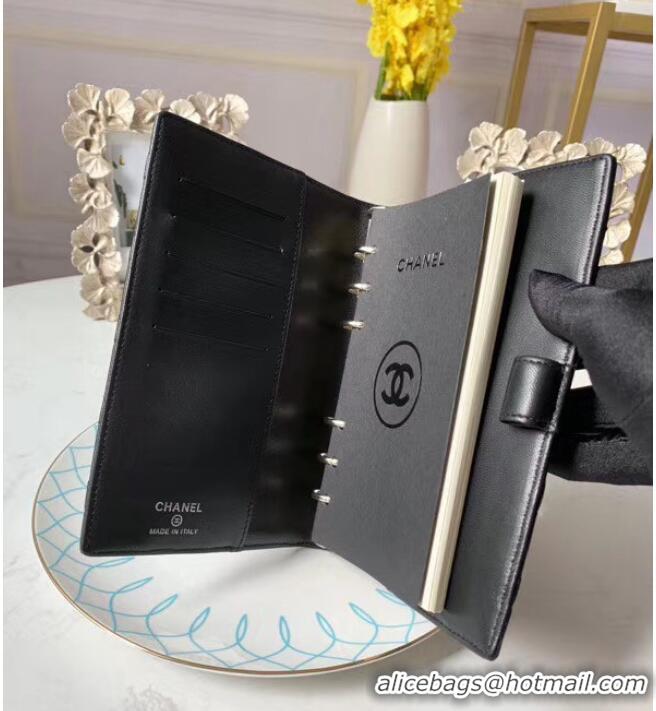 Trendy Design CHANEL sheepskin notebook & Wallet A013 black