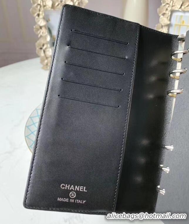 Trendy Design CHANEL sheepskin notebook & Wallet A013 black