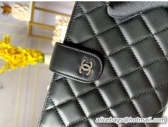 Trendy Design CHANEL sheepskin notebook & Wallet A013 black