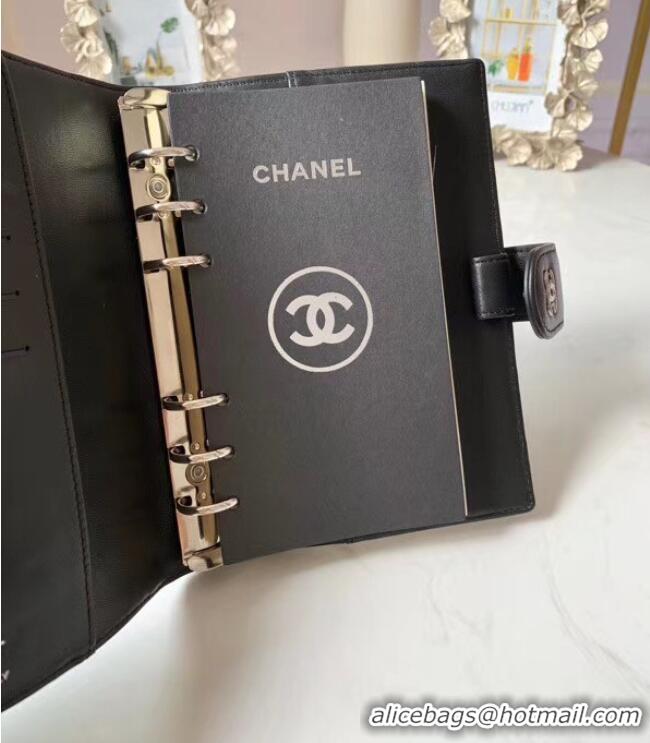 Trendy Design CHANEL sheepskin notebook & Wallet A013 black