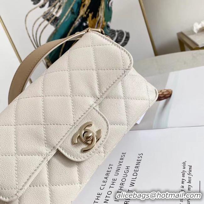 Unique Discount Chanel flap bag AS2273 White